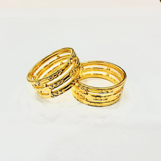 22k / 916 Gold 3 Row Cutting Ring - Best Gold Shop 22k gold 22k gold ring 916 gold 916 gold