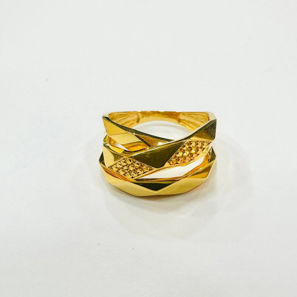 22k / 916 Gold 3 row cutting Rings-916 gold-Best Gold Shop