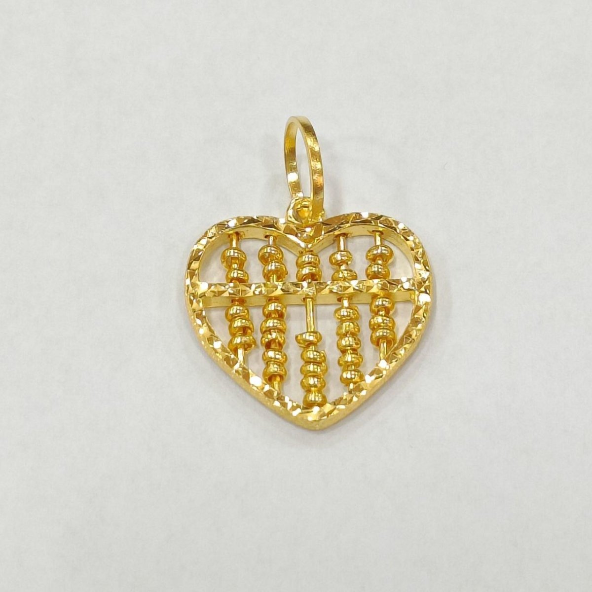 22k / 916 Gold abacus heart pendant - Best Gold Shop 22k gold 22k Gold Charms 22k gold pendant Charms & Pendants