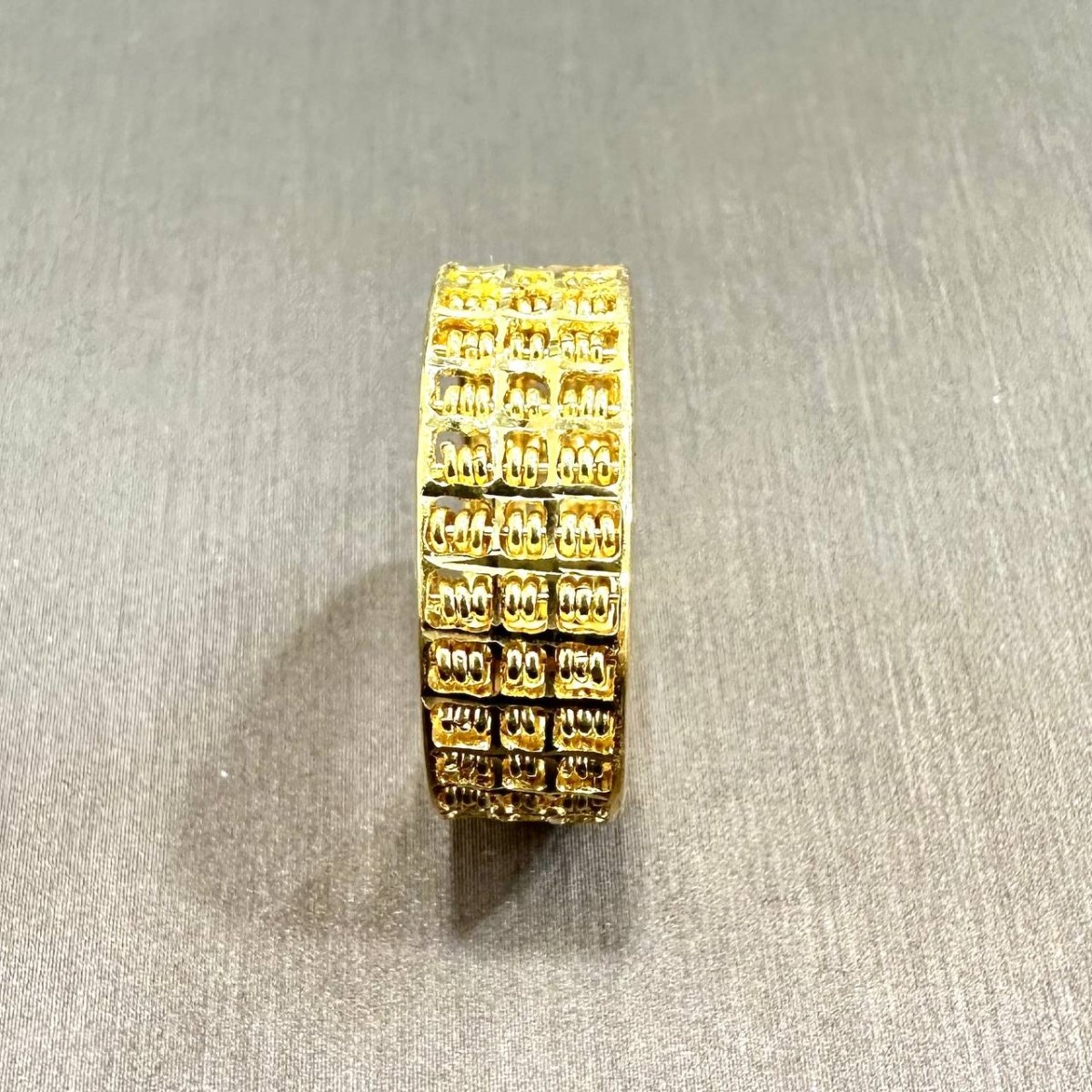 22k / 916 Gold Abacus Ring (Side Smooth Finish) V4 - Best Gold Shop 22k gold 22k gold ring 916 gold 916 gold