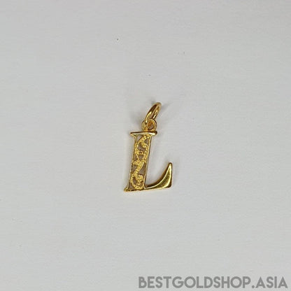 22k / 916 Gold Alphabert smooth polish pendant - Best Gold Shop 22k gold 22k gold pendant 916 gold 916 gold