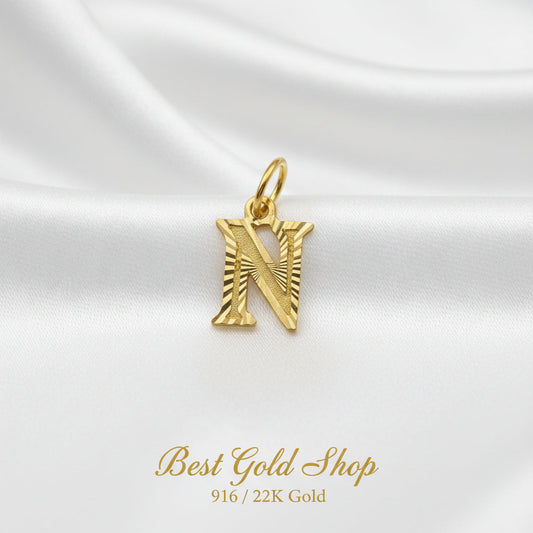 916 Gold Alphabet pendant V2 by Best Gold ShopCharms & PendantsBest Gold Shop