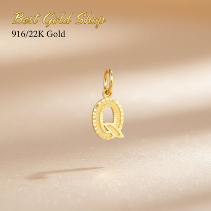 916 Gold Alphabet Pendant V3 by Best Gold ShopCharms & PendantsBest Gold Shop