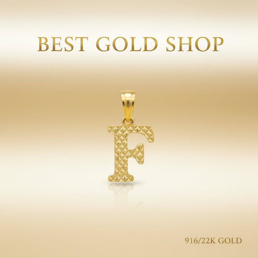 916 Gold Alphabet Pendant V4 by Best Gold ShopCharms & PendantsBest Gold Shop