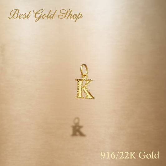 916 Gold Alphabet Pendant V8 by Best Gold ShopCharms & PendantsBest Gold Shop