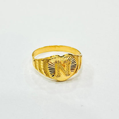 22k / 916 Gold Alphabet Ring Lightweight - Best Gold Shop 22k gold 22k gold ring 916 gold 916 gold