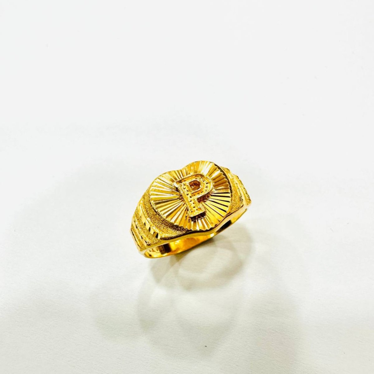 22k / 916 Gold Alphabet Ring Lightweight - Best Gold Shop 22k gold 22k gold ring 916 gold 916 gold