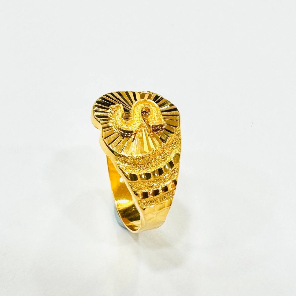 22k / 916 Gold Alphabet Ring Lightweight - Best Gold Shop 22k gold 22k gold ring 916 gold 916 gold