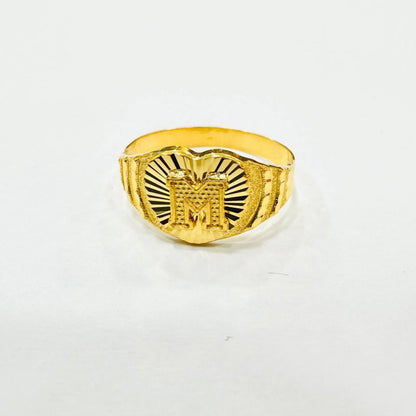 22k / 916 Gold Alphabet Ring Lightweight - Best Gold Shop 22k gold 22k gold ring 916 gold 916 gold