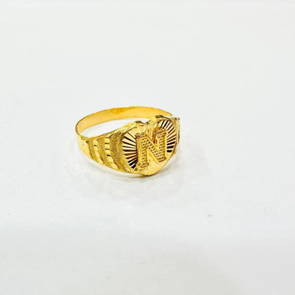 22k / 916 Gold Alphabet Ring Lightweight - Best Gold Shop 22k gold 22k gold ring 916 gold 916 gold