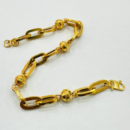 22K / 916 Gold Anchor beads Bracelet New Design - Best Gold Shop 22k gold 22k gold bracelet 916 gold Bracelets
