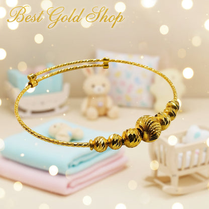 22K / 916 Gold Baby Bangle Slim Design 3 - 22k gold 22k gold baby bangle 916 baby bangle Bracelets