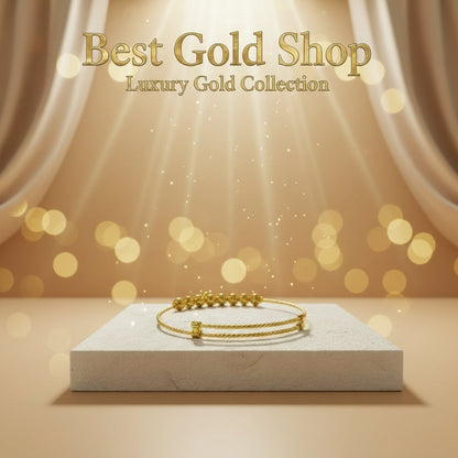 22k / 916 Gold Baby Bangle slim Design 4 - 22k gold 22k gold baby bangle 916 baby bangle Bracelets