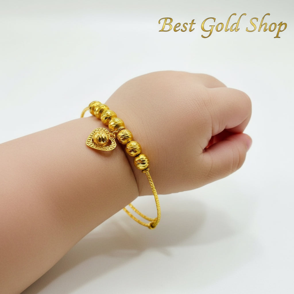 22k / 916 Gold Baby Bangle slim Design 4 - 22k gold 22k gold baby bangle 916 baby bangle Bracelets