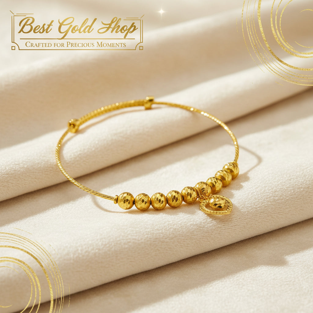22k / 916 Gold Baby Bangle slim Design 4 - 22k gold 22k gold baby bangle 916 baby bangle Bracelets