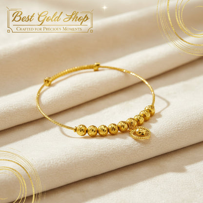 22k / 916 Gold Baby Bangle slim Design 4 - 22k gold 22k gold baby bangle 916 baby bangle Bracelets
