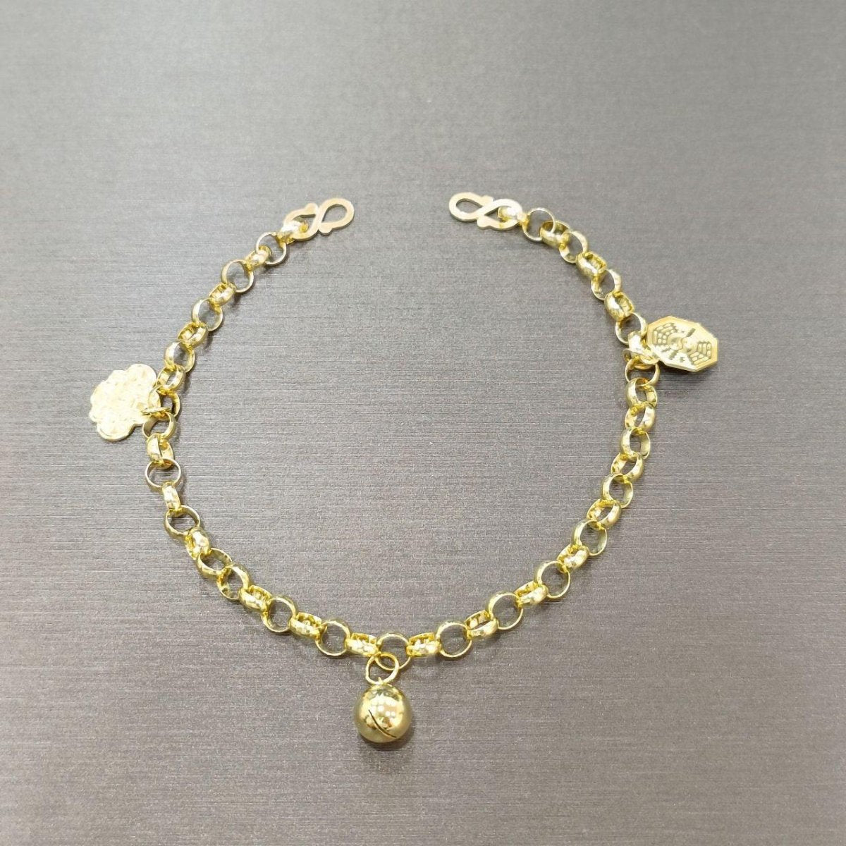 22k / 916 Gold Baby / Kids Anklet - Best Gold Shop 22k gold 22k Gold Baby Anklet 916 gold 916 gold