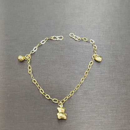 22k / 916 Gold Baby / Kids Anklet - Best Gold Shop 22k gold 22k Gold Baby Anklet 916 gold 916 gold