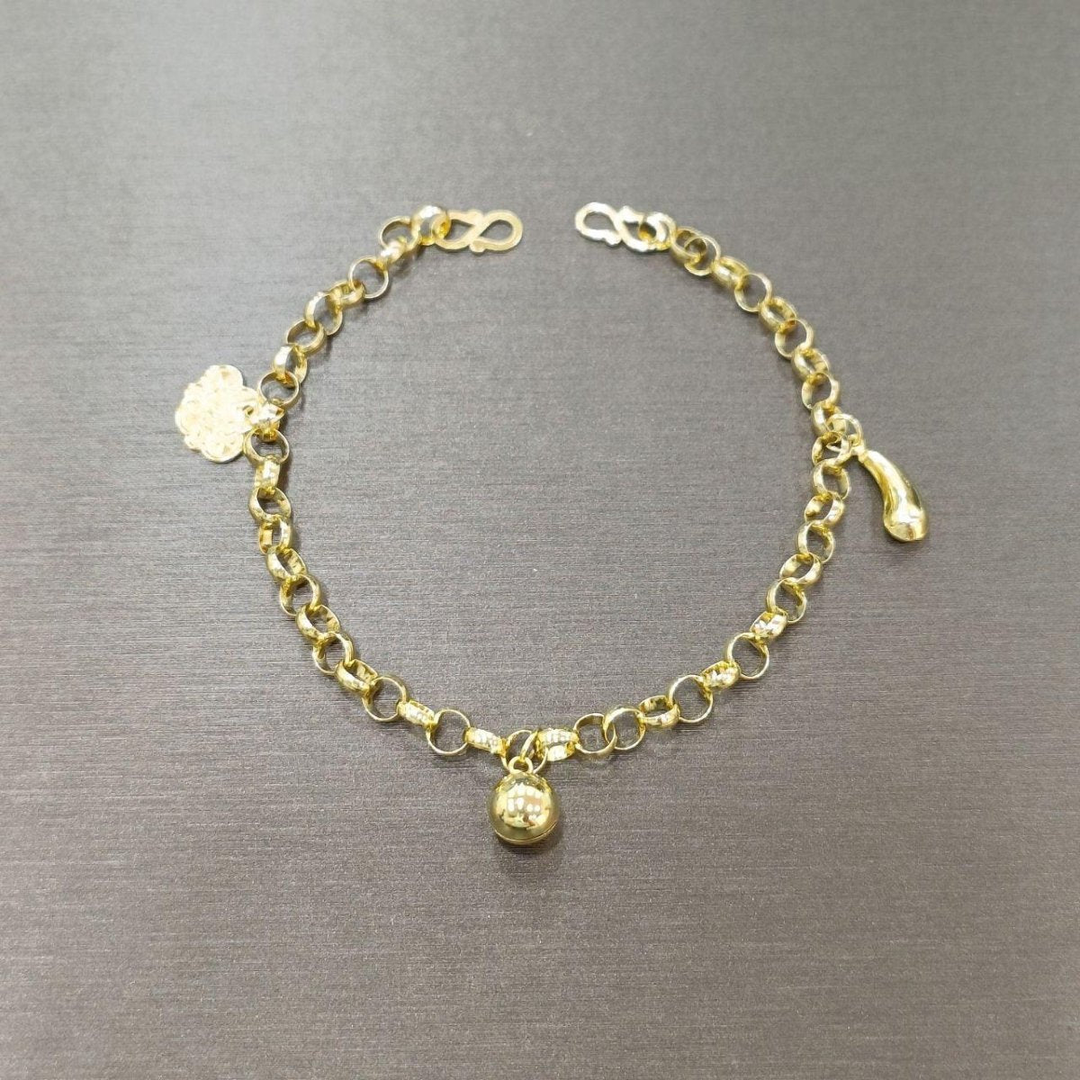 22k / 916 Gold Baby / Kids Anklet - Best Gold Shop 22k gold 22k Gold Baby Anklet 916 gold 916 gold