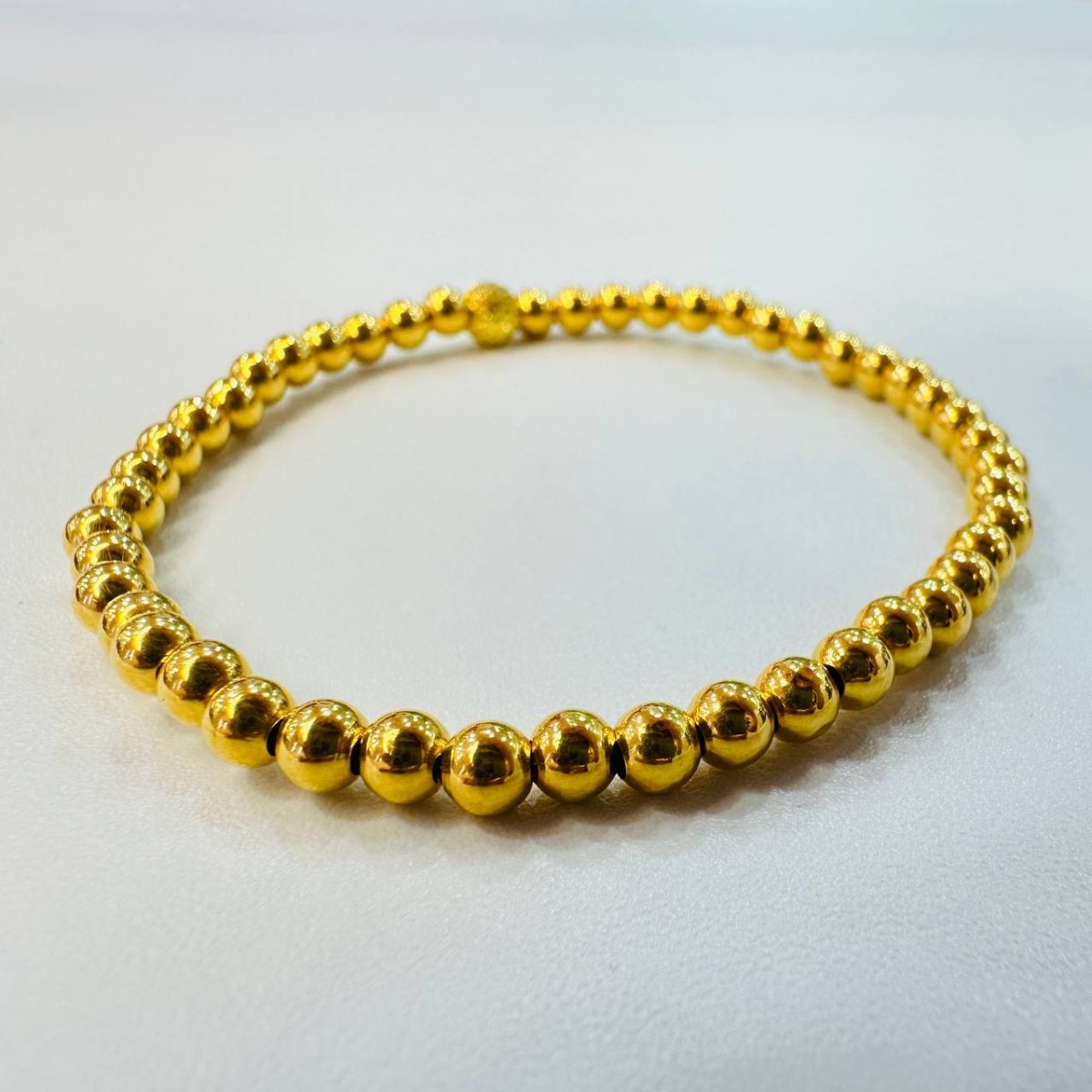 22K / 916 Gold Bead Bangle – Lightweight Elegant Design - Best Gold Shop 22k gold 22k gold bangle 22k gold bracelet Bracelets