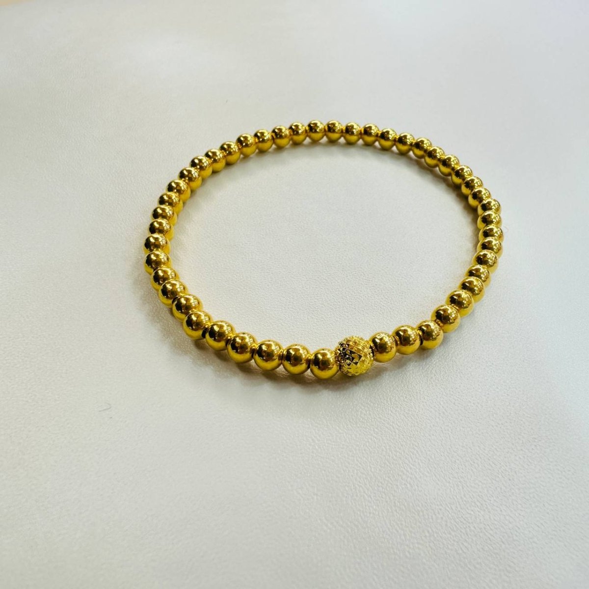 22K / 916 Gold Bead Bangle – Lightweight Elegant Design - Best Gold Shop 22k gold 22k gold bangle 22k gold bracelet Bracelets