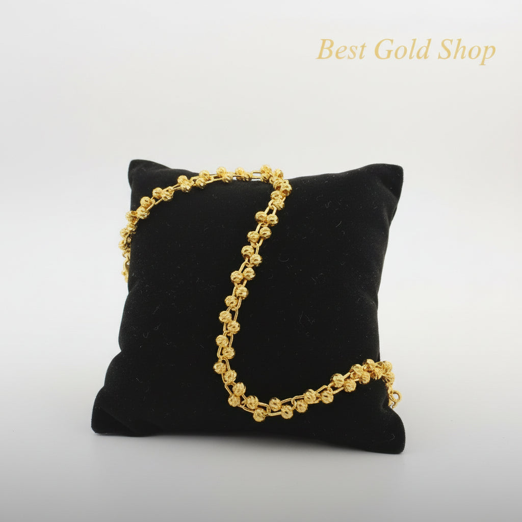 22k / 916 Gold Bead Link Bracelet V5 - 22k gold 22k gold bracelet 916 gold Bracelets