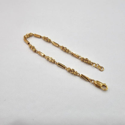 22k / 916 Gold Bead with Bar Bracelet V2 - 22k gold 22k gold bracelet 916 gold Bracelets