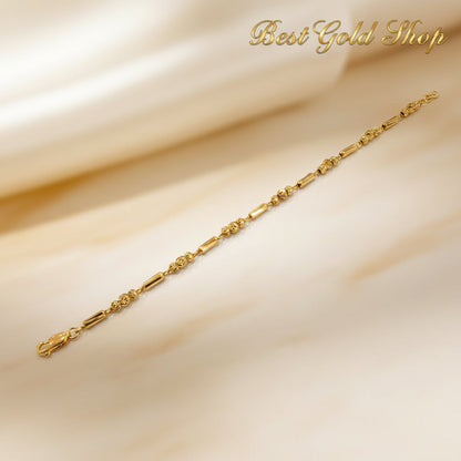 22k / 916 Gold Bead with Bar Bracelet V2 - 22k gold 22k gold bracelet 916 gold Bracelets