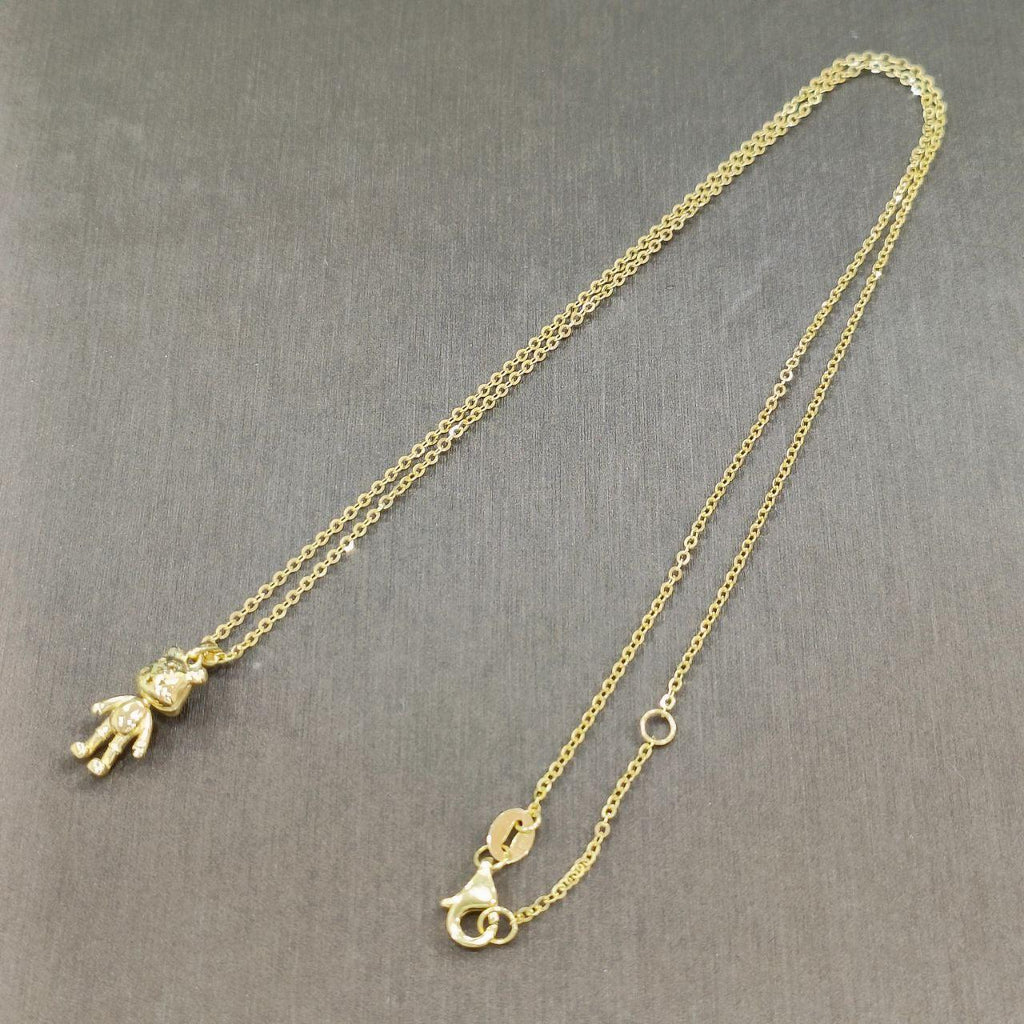 22k / 916 Gold Bear Brick Necklace-916 gold-Best Gold Shop