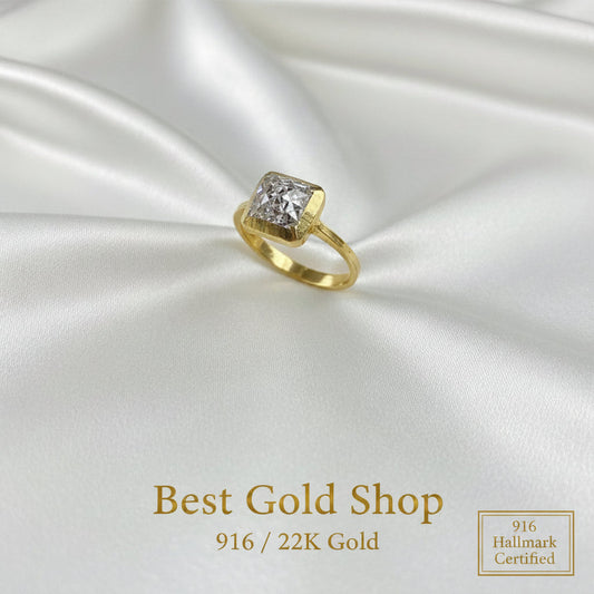 22k / 916 Gold Biscot Ring Version 2 (2 Tone)RingsBest Gold Shop