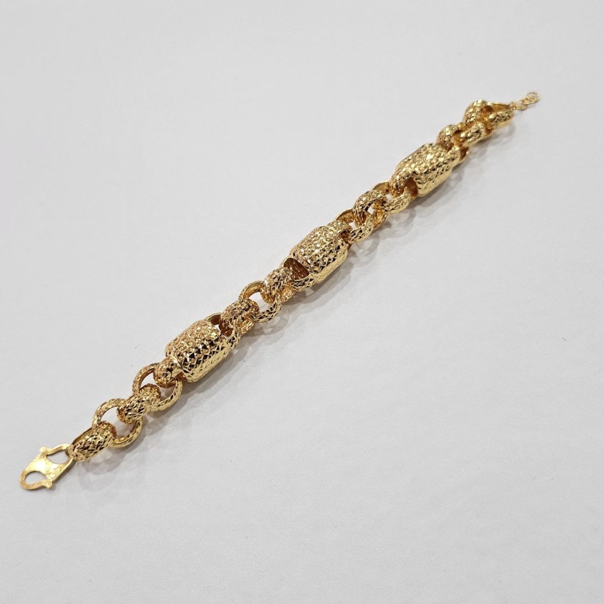 22k / 916 Gold Bold Chain Barrel Gold Bracelet by Best Gold Shop - Best Gold Shop 22k gold 22k gold bracelet 916 gold Bracelets