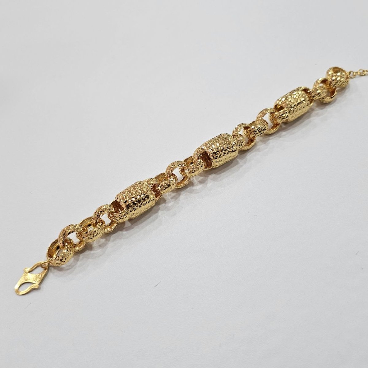 22k / 916 Gold Bold Chain Barrel Gold Bracelet by Best Gold Shop - Best Gold Shop 22k gold 22k gold bracelet 916 gold Bracelets