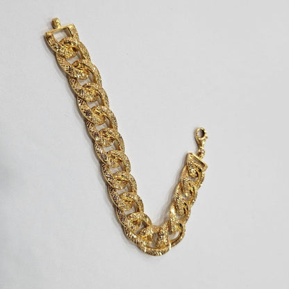 22K / 916 Gold Bold Cuban Textured Bracelet by Best Gold Shop - Best Gold Shop 22k gold 22k gold bracelet 916 gold Bracelets