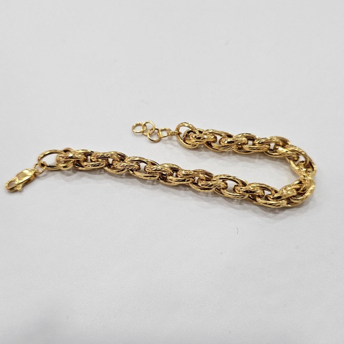 22k / 916 Gold Bold Textured Bracelet by Best Gold Shop - Best Gold Shop 22k gold 22k gold bracelet 916 gold Bracelets