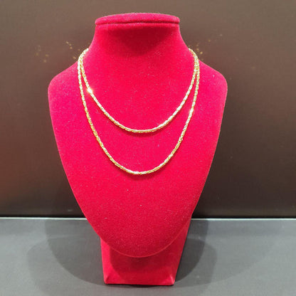22k / 916 Gold Box Cutting Necklace-Necklaces-Best Gold Shop