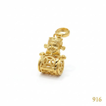 22K / 916 Gold Cai Shen Ye with moving Abacus Pendant by Best Gold ShopCharms & PendantsBest Gold Shop