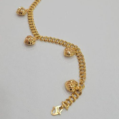 22k / 916 Gold Coco Dangling Heart Bracelet by Best Gold Shop - Best Gold Shop 22k gold 22k gold bracelet 916 gold Bracelets