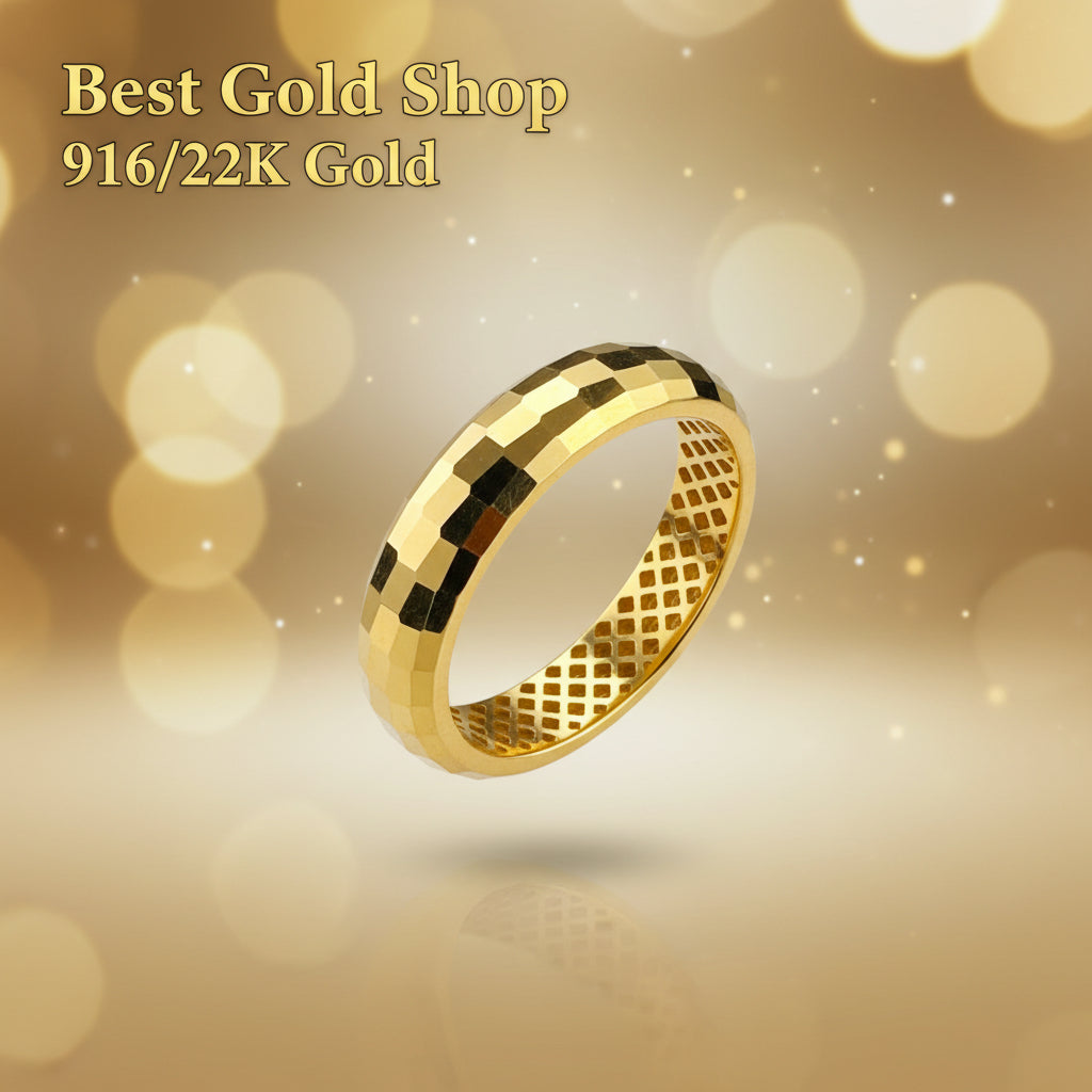 22k / 916 Gold Craving Elegant and Shiny Ring