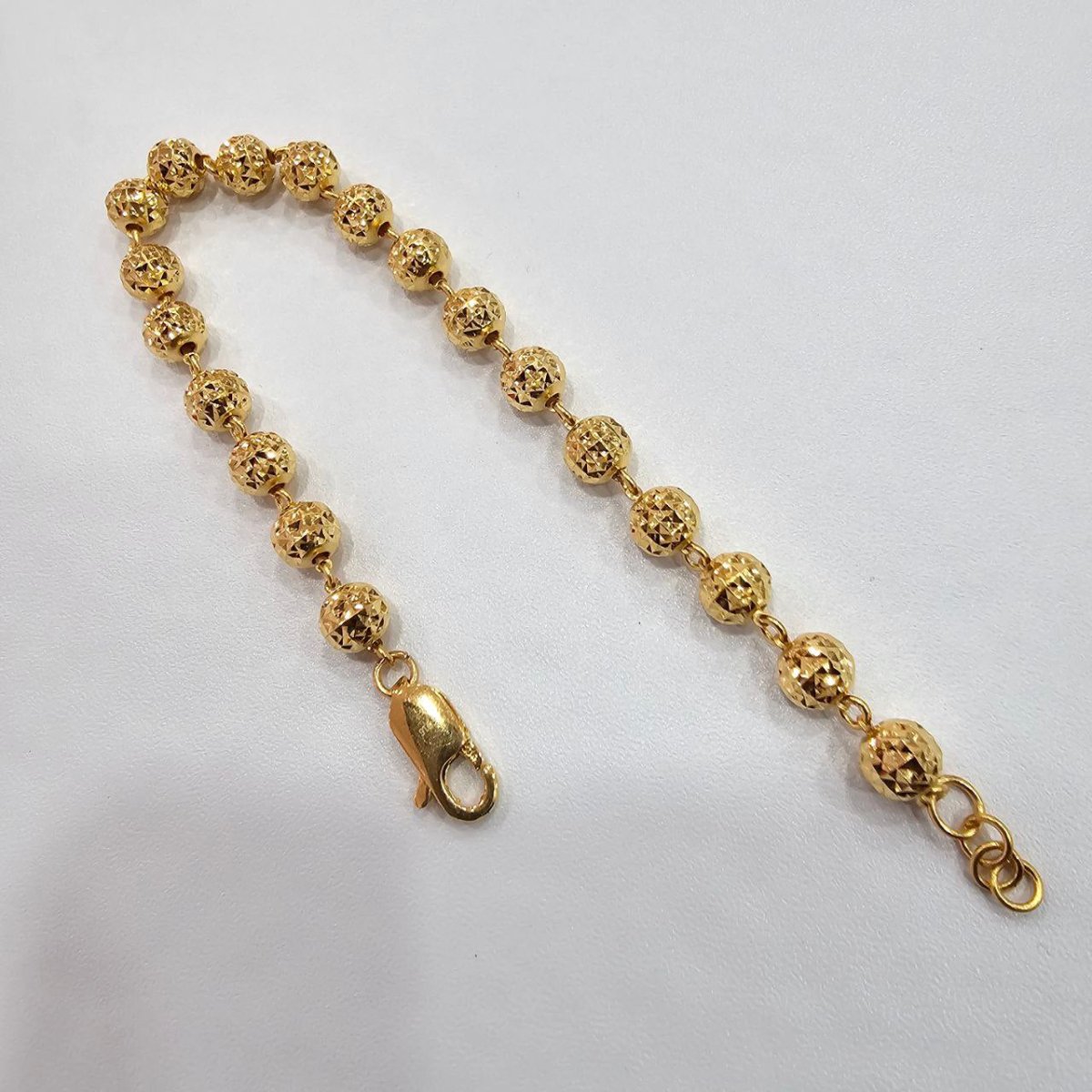 22k / 916 Gold Cutting Bead Design Bracelet V2 - 22k gold 22k gold bracelet 916 gold Bracelets