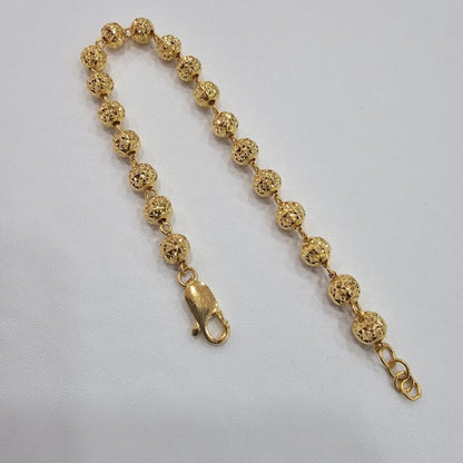 22k / 916 Gold Cutting Bead Design Bracelet V2 - 22k gold 22k gold bracelet 916 gold Bracelets