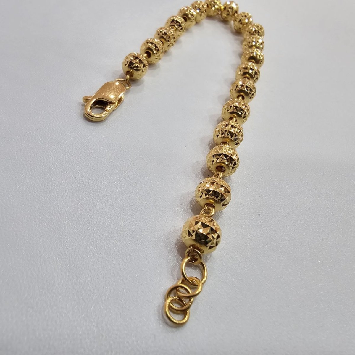 22k / 916 Gold Cutting Bead Design Bracelet V2 - 22k gold 22k gold bracelet 916 gold Bracelets