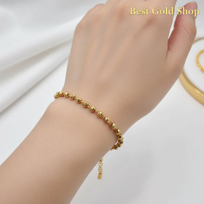 22k / 916 Gold Cutting Beads small size Bracelet V3 - 22k gold 22k gold bracelet 916 gold Bracelets