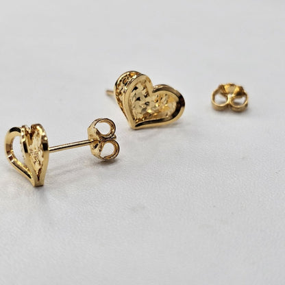 22k / 916 Gold Cutting Heart design Earring - Best Gold Shop 22k gold 22k gold earring 916 gold Earrings
