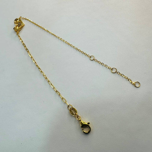 22k / 916 Gold Cutting Heart with Design Bracelet, Bold Design - Best Gold Shop 22k gold 22k gold bracelet 916 gold Bracelets