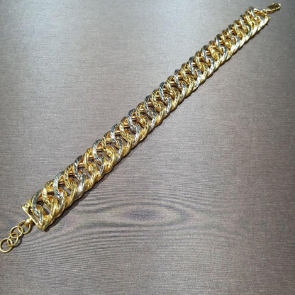 22k / 916 Gold Cutting Lipan 2 Tone bracelet - Best Gold Shop 22k gold 22k gold bracelet 916 gold Bracelets