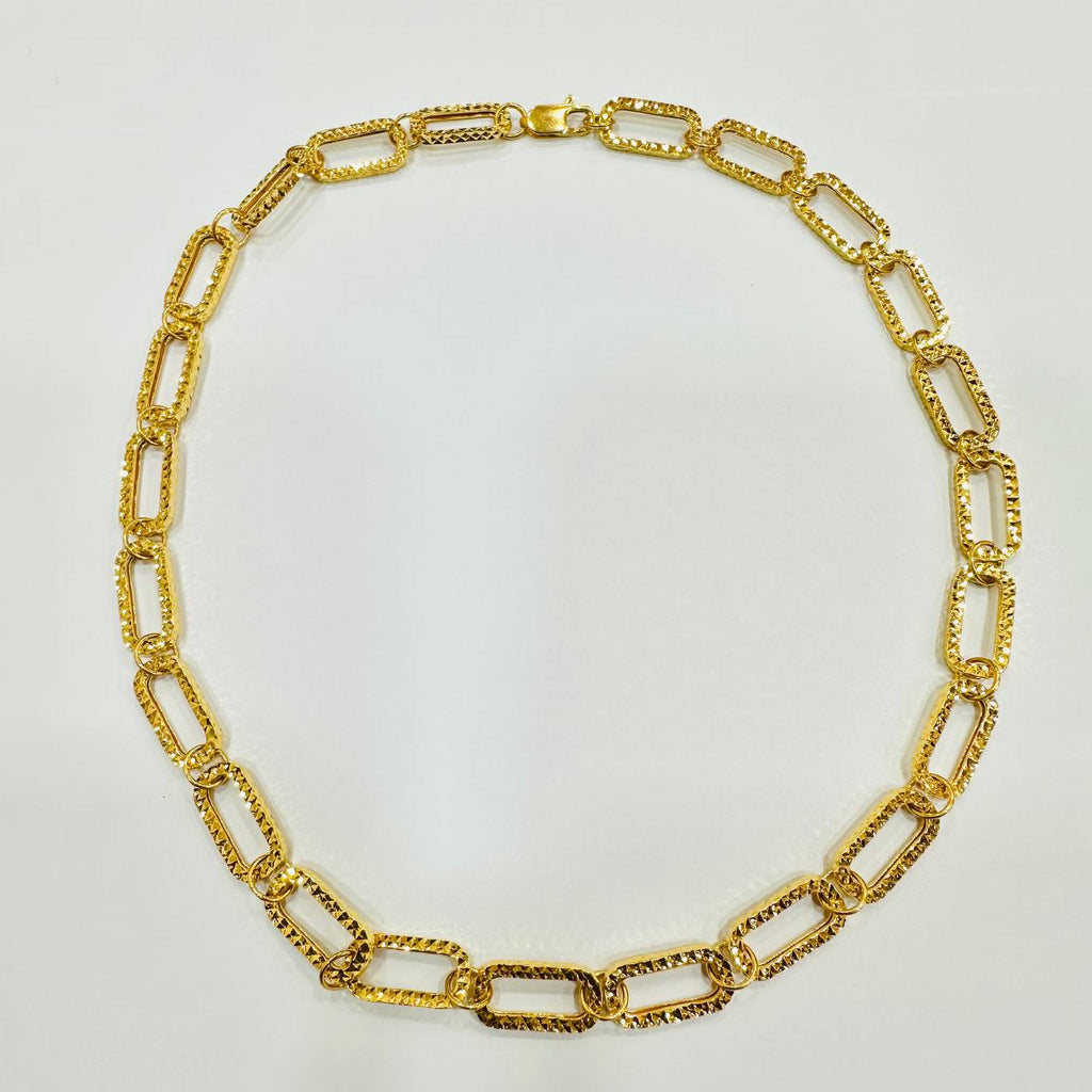 22k / 916 Gold Cutting Oval Clip Bracelet / Necklace-Necklaces-Best Gold Shop