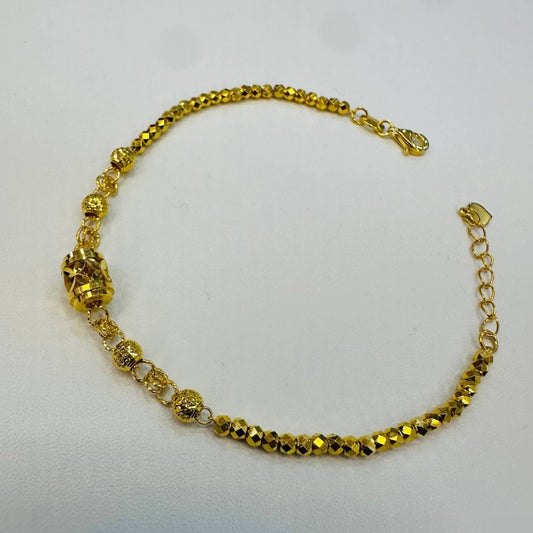 22k / 916 Gold Cutting Shiny Barrel Bracelet - Best Gold Shop 22k gold 22k gold bracelet 916 gold Bracelets
