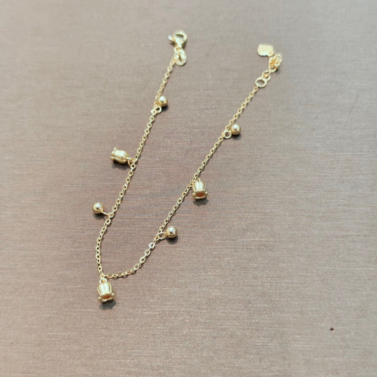 22k / 916 Gold Dangling Rose Bracelet - Best Gold Shop 22k gold 22k gold bracelet 916 gold Bracelets