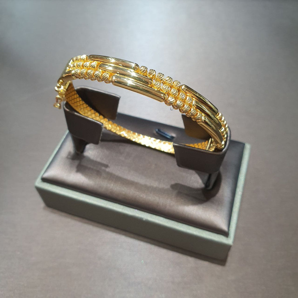 22k / 916 Gold Design bar and bead bangle-bangle-Best Gold Shop