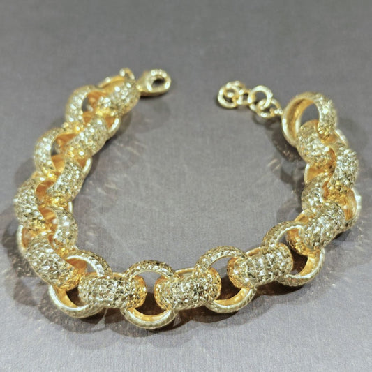 22k / 916 Gold Diamond cut Ring Bracelet - Best Gold Shop 22k gold 22k gold bracelet 916 gold Bracelets